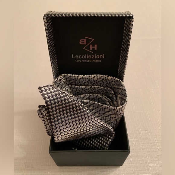 Men's 3 pieces Gift Box Set - Tie, Pocket square and Cufflinks - Picture 6 of 8